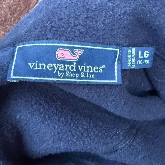 Vineyard Vines Boys' Harbor Fleece Vest Blue Size L Full-Zip Casual Large 16-18 - Picture 7 of 10